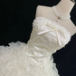 Off-white strapless romantic temperament gown with cinched waist and fluffy cute wavy skirt, wedding dress & bridal gown gh8123