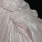 Blush Pink Strapless Elegant Romantic Gown With Fitted Waist And Fluffy Princess Skirt, Wedding Dress & Bridal Gown gh8299