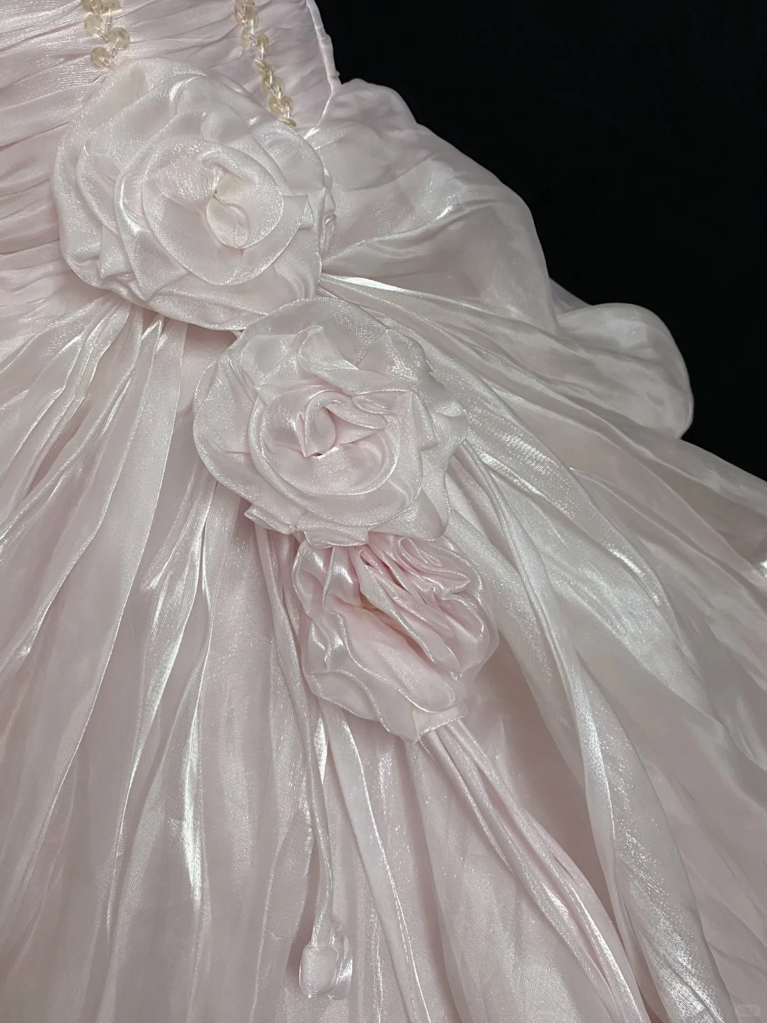 Blush Pink Strapless Elegant Romantic Gown With Fitted Waist And Fluffy Princess Skirt, Wedding Dress & Bridal Gown gh8299