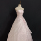 Blush Pink Strapless Elegant Romantic Gown With Fitted Waist And Fluffy Princess Skirt, Wedding Dress & Bridal Gown gh8299