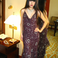 Deep Plum Spaghetti Strap Fitted Waist Slim Beaded Vintage Exquisite Prom Gown, Evening Party Dress gh8366