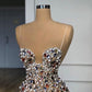 Girlhomeshops - Buntes, sexy, elegantes Ballkleid mit Strasssteinen und Spaghettiträgern, langes Abendkleid, gh5036