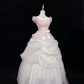 Blush Pink Gradient Cinched Waist Voluminous Princess Skirt Long Romantic Dress, Wedding Gown gh8036