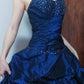 Princess Sapphire - Strapless Beaded Courtly Ball Gown, Royal Blue Party Dress gh7067