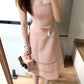 Rosa Geburtstagskleid, kurzes/langes Homecoming-Kleid gh6757
