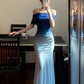 Robe de soirée bleue dégradée, robe de vacances, robe de bal longue et élégante, robe de remise de diplôme, robe de cérémonie gh6631