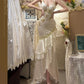 Ivory Exquisite Gold Beading Long Satin Mermaid Slim Fit Ruffle Ball Gown Evening Gown Party Dress gh4252