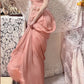 Robe de bal longue en mousseline de soie à fleurs roses, robe de soirée, robe de remise de diplôme, gh4505