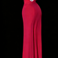 Satin Spaghetti Strap Gown - Sequin Trim Backless Mermaid Evening/Red Carpet/Date Maxi Dress gh6985