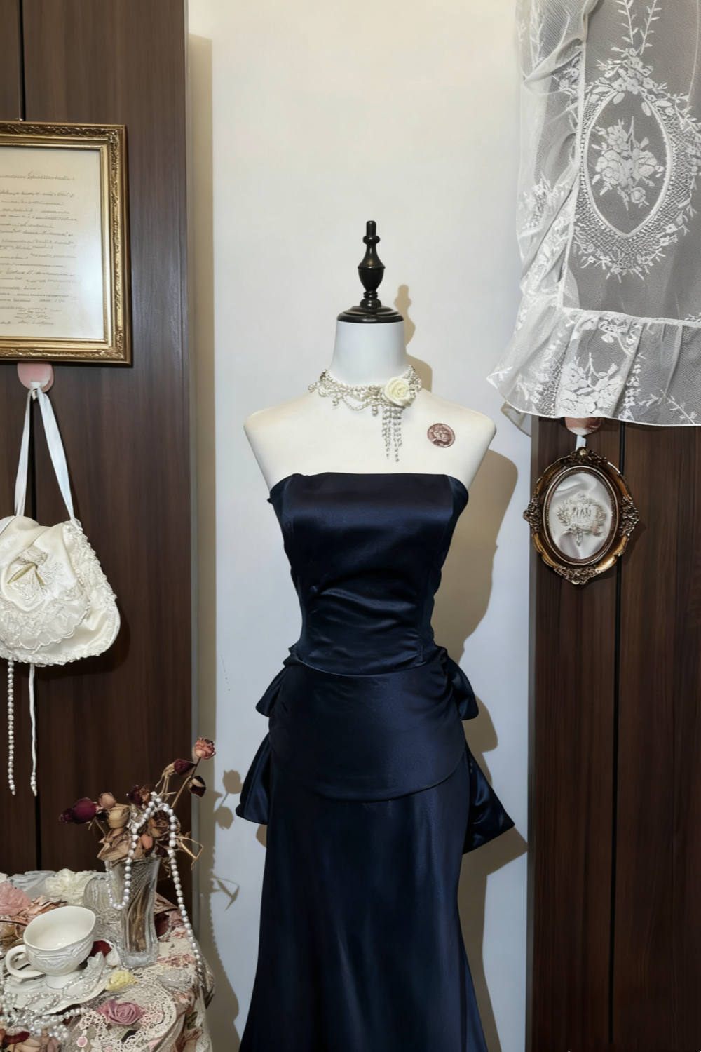 girlhomeshops-Neues marineblaues Abendkleid gh6121
