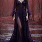 girlhomeshops-Langarm Tüll Bodenlang Schleppe Retro Elegant Ballkleid Abendkleid gh5943