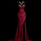 Robe sirène dos nu bleu scintillant style galaxie irisée - Robe de soirée et tapis rouge sur le thème des étoiles gh6570