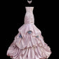 Pink sweet bow decoration long floor-length ball gown evening dress adult ceremony birthday dress gh4100