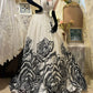 ♣️Blooming black roses gorgeous retro dark night rose dress Hepburn-feel long tulle ball gown evening dress gh4338