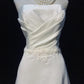 Robe de soirée longue en satin blanc, simple, élégante, discrète, exquise, avec des appliques, longueur au sol, robe de mariée gh3862