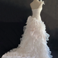 Blush Pink One Shoulder Long Romantic Gown, Slim Fit & Cinched Waist, Wedding Dress & Bridal Gown gh8219