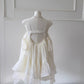Robe de soirée courte en mousseline de soie fantaisie blanche, tenue de fête en plein air, gh4764
