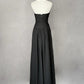 Black Retro Simple Fashion Elegant Exquisite Rhinestone Suspender Long Tulle Floor-Length Prom Dress Evening Dress Prom Dress Party Dress Bridesmaid Dress gh3858