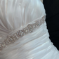 Blush Pink One Shoulder Long Romantic Gown, Slim Fit & Cinched Waist, Wedding Dress & Bridal Gown gh8219