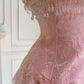 Rosa Spitze Vintage Flowy lange/kurze Homecoming Kleid Chiffon Ballkleid Geburtstag Party Kleid gh4406