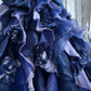Dark Blue Strapless Fitted Waist Voluminous Skirt Prom Gown, Evening Gown & Bridal Wedding Gown gh7346