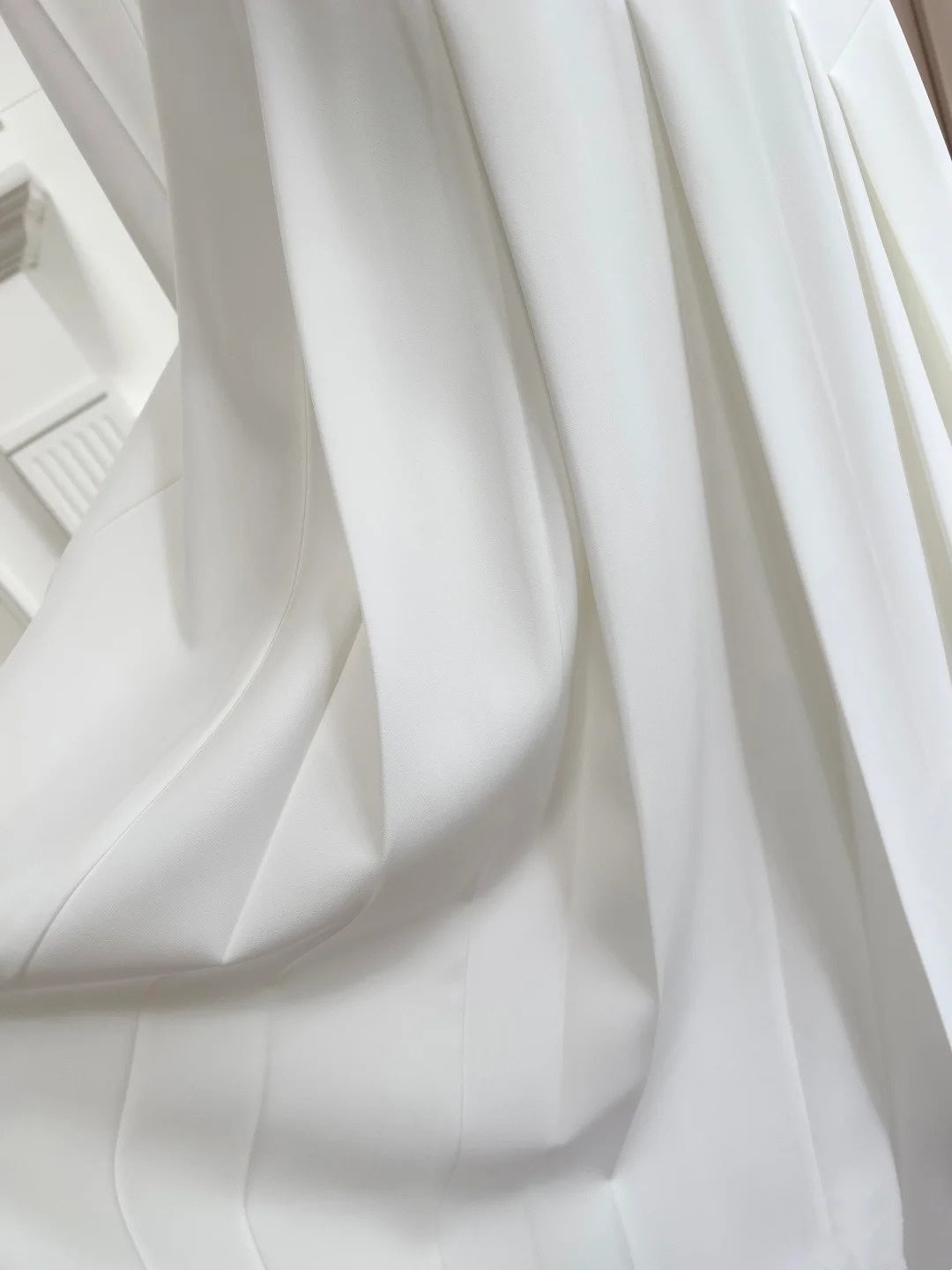 girlhomeshops- Minimalist White Asymmetric Off-Shoulder Midi Evening Gown gh6097
