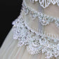 Girlhomeshops-Mintgrünes elegantes langes Tüll-Ballkleid aus Spitze, Abendkleid, Partykleid, gh5124