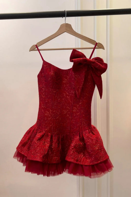 Robe courte en satin pour bal de fin d'année, robe d'anniversaire gh6800