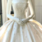 Girlhomeshops--💕Robe de mariée blanche avec des appliques florales et délicates en perles, robe de mariée longue en satin simple gh5443