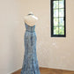 Girlhomeshops-Blaues, modisches V-Ausschnitt-Lang-Pailletten-Ballkleid-Abendkleid gh5069