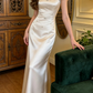 Rosa, perlenbesetztes, langes Satin-Geburtstagskleid im Vintage-Stil, Partykleid, kurzärmeliges Ballkleid, Abendkleid gh7080