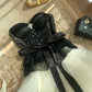 Niche Luxury Schwarz-Weißes trägerloses Spitzen-Tüll-Abendkleid gh7003