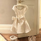 Girlhomeshops - Robe courte en satin blanc à perles pour la classe de huitième année, robe de bal, robe de fête d'anniversaire, gh5291