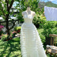 Girlhomeshops - Robe de bal longue en mousseline de soie blanche, robe de soirée, robe d'anniversaire, gh5048