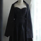 Vintage Kleines Schwarzes Kleid Taft Kurzes Homecoming Kleid Satin Herzförmiger Ausschnitt Unregelmäßiges Plissee-Design Handbestickt gh4375