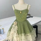 Green/Red Sweet Cute Elegant Pretty Spaghetti Strap Short Chiffon Homecoming Dress Prom Dress Evening Dress Party Dress gh4192