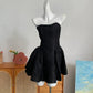 Schwarz/Rot/Weiß Mode Kurze Satin Prinzessin Kleid Homecoming Kleid Geburtstag Party Kleid Cocktail Party Kleid Abendkleid Ballkleid Abendkleid gh3970