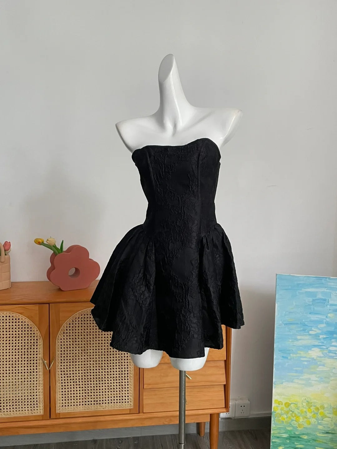 Schwarz/Rot/Weiß Mode Kurze Satin Prinzessin Kleid Homecoming Kleid Geburtstag Party Kleid Cocktail Party Kleid Abendkleid Ballkleid Abendkleid gh3970