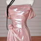 Pink Beautiful Elegant Satin Long Mermaid Slim Floor Length Ball Gown Evening Dress Prom Dress gh4204