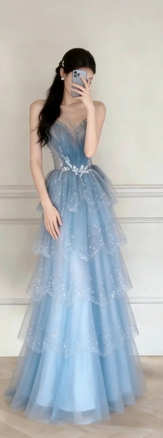 Long shiny and elegant evening gown gh6904