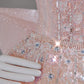 Girlhomeshops-Pink Exquisite Beading Fashion Short Satin Homecoming Dress Birthday Party Dress gh5413