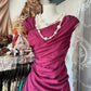 Pink Vintage Elegant Long Satin Mermaid Slim Evening Dress Party Dress Prom Dress gh4274