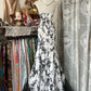 Girlhomeshops-Black floral elegant long satin A-line Prom dress evening dress party dress gh5171