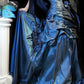 Vintage-style elegant blue taffeta long ball gown gh6845