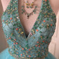 Blaues, kurzes Chiffon-Kleid mit Perlenbesatz, Ballkleid, Geburtstagspartykleid, gh4847