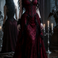 girlhomeshops-Purple Velvet Long Floor-Length Prom Dress With Train gh5942