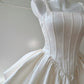Girlhomeshops-Ivory White Short Simple Fashion Satin Homecoming Dress Birthday Party Dress gh5051