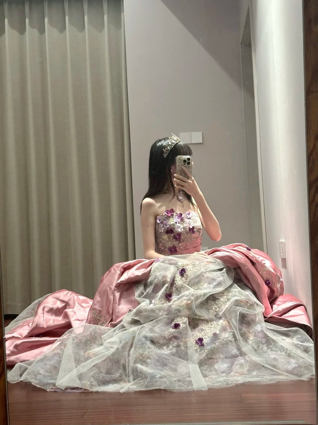 Pink Princess Long Ball Dress gh6659
