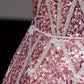 Girlhomeshops -Pink shiny gorgeous long sequin prom dress evening dress party dress gh5118