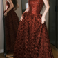 3D Rose Strapless Gown - Sequin Pleated Ball Gown gh6947